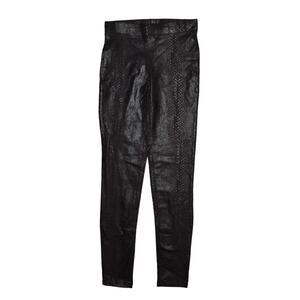 EXPRESS‎ NEW $45 Low-Rise Pull-On Croc Embossed Leggings Black XS